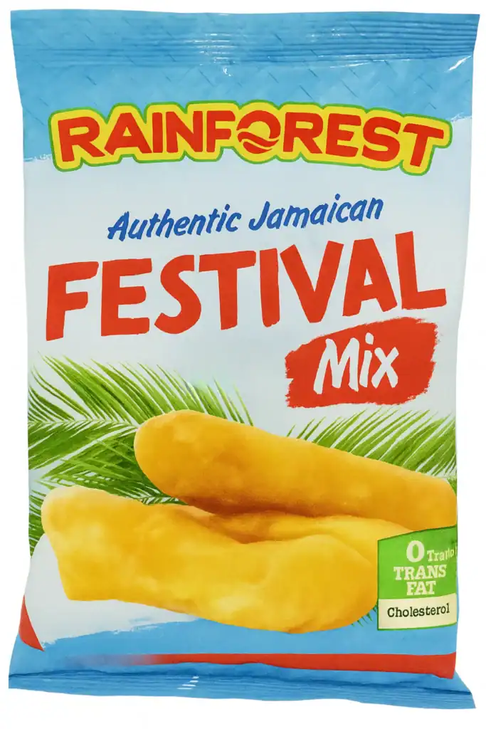 Golden Jamaican festival mix, tropical flavor, gluten-free, cholesterol-free, from DOA Foods.