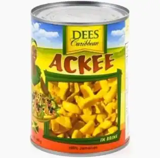 Canned Ackee fruit for Caribbean cuisine, ready to cook and serve.