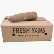 Fresh Ghana yams in packaging, best quality and farm fresh produce.