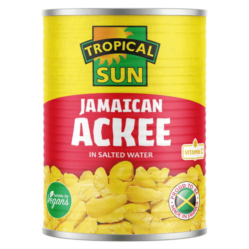 Tropical Sun Jamaican Ackee in salted water, vegan-friendly, rich in vitamin C, made in Jamaica.